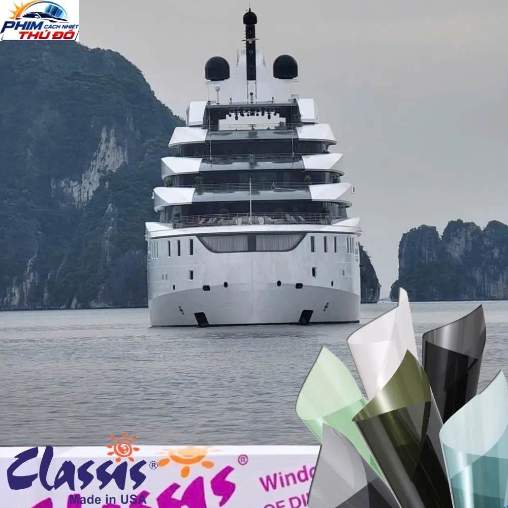 Dán Full Phim Cách Nhiệt Classis Spectra 50 Toàn Bộ Các Tầng Du Thuyền: Đỉnh Cao Cản Nhiệt Trong Suốt, Giữ Trọn Tầm View Kỳ Quan 360 Độ & Kháng Muối Biển