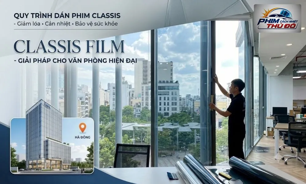 Thi Công Phim Cách Nhiệt Classis Cho Văn Phòng Tại Hà Đông | Phim Cách Nhiệt Thủ Đô - Showroom Toàn Tiến
