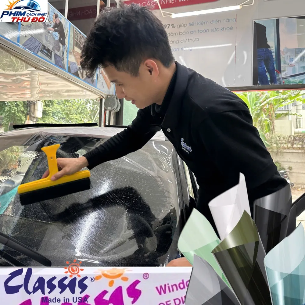 Dán Phim Cách Nhiệt Classis Gói Super Film Cho Xe Hyundai Custin – Kính lái mã Spectra35 - Kính sườn và hậu mã Black20, Black10