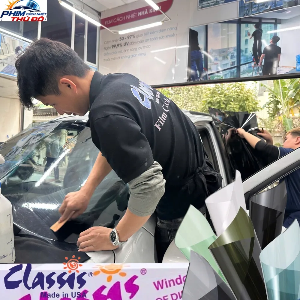 Dán Phim Cách Nhiệt Classis Gói Super Film Cho Xe Hyundai Elantra – Kính lái mã Spectra35 - Kính sườn và hậu mã Black20, Black10