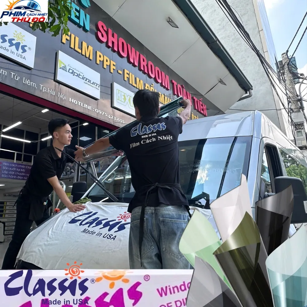 Dán Phim Cách Nhiệt Classis Gói Super Film Cho Xe Hyundai Solati – Kính lái mã Spectra35 - Kính sườn và hậu mã Black20, Black10